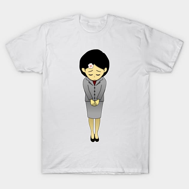 bow japanese woman 令和 Reiwa ra Japan new emperor T-Shirt by PaintvollDesigns